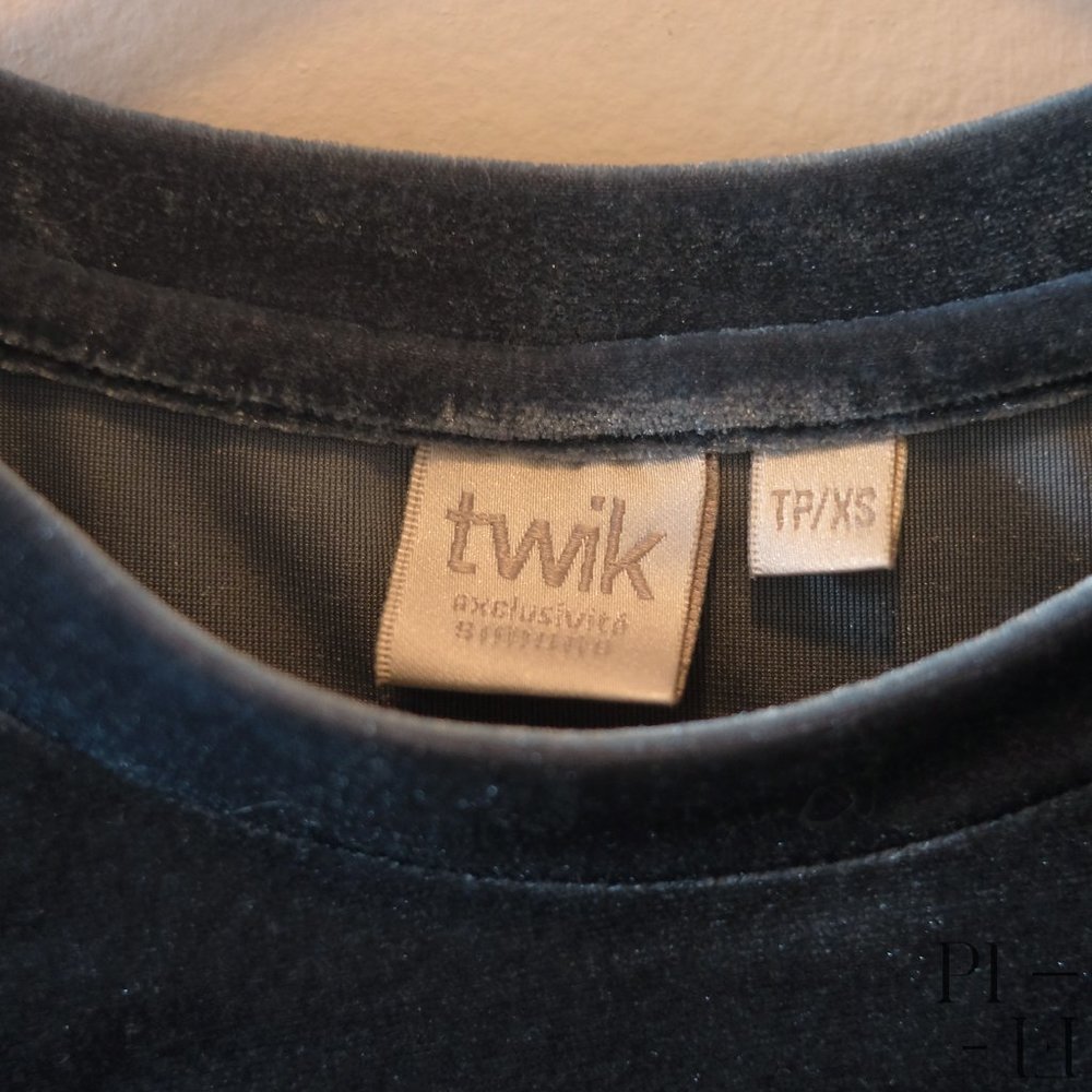 Maison Simons Twik Velvet oversized aqua T-Shirt - Picture 5 of 6